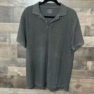 Nice Gray J. Crew Slim Fit Short Sleeve Polo Shirt